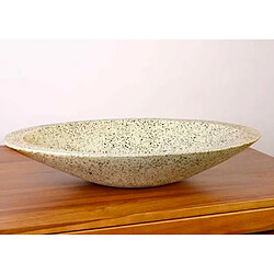 Autres Temps Vasque à poser ovale grise en Terrazzo pour salle de bain élégante