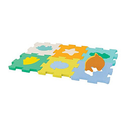 Infantino Mini tapis mousse puzzle bébé - Multicolore pastel