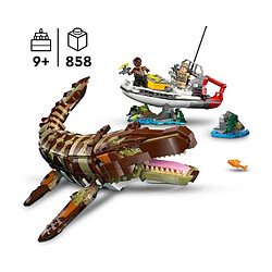 Lego Le bateau en mission et le mosasaure