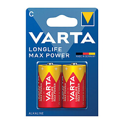 Blister de 2 piles LONGLIFE Max Power LR14 C 1,5V VARTA 4714110402