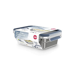 CLIP & CLOSE INOX Boîte de conservation rectangulaire 0,8 L EMSA - N1150400 pas cher