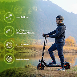 Trottinette Électrique EBOOST INFINITY, 90 km d'autonomie, 25 km/h, Pliable, 10"