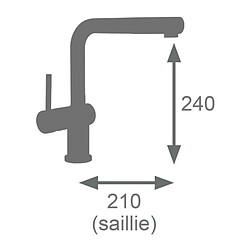 Edouard Rousseau - Mitigeur Evier CARRÉ - Douchette extractible - Chromé