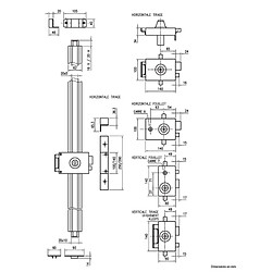 Vak serrure multipoints 3 points - marron