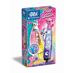 Dessin et coloriage enfant Clementoni Crée tes fluos Trendy Animals