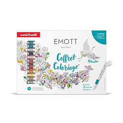 Uni-ball Coffret 16 feutres et 1 carnet coloriage Uniball Emott Art Thérapie