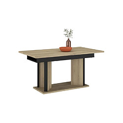 Avis Parisot Table à manger rectangulaire - Chêne / noir
