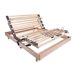 WEBED Ensemble relaxation matelas + sommier électrique 140x190cm - Mousse - Ferme - TALCA Fabr...