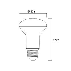 Lampe REFLED 3000K IRC 80 R63 E27 7W 630lm SYLVANIA 0029208