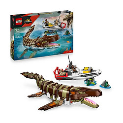 Lego Le bateau en mission et le mosasaure