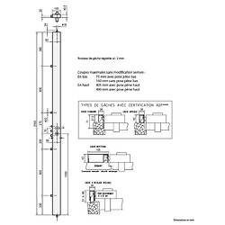 Carénée SERENIS 710 A2P*** droite blanche GA avec entrebâilleur VAKMOB HERACLES VK0710H0203