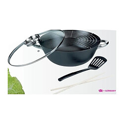 Avis GSW Wok Multifonction - Fonte - 32 cm - Compatible avec Tous les Feux, y compris Induction 5-piece