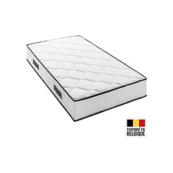 Matelas 90 x 200 cm - Hauteur 27 cm - 380 ressorts ensachés - 7 zones - Equilibré - réversible - fabriqué en Belgique - DEKO