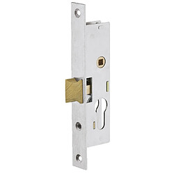Metalux Serrure monopoint coffre droite - Argent brossé/laiton