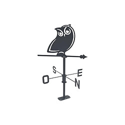 GIROUETTE HIBOU 45X72.5CM ANTHRACITE LOUIS MOULIN - 7061