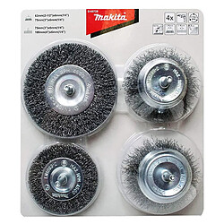 Makita Brosses métalliques rondes - Lot de 4