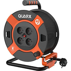 Enrouleur de câble - QUARX - Bricolage - 40 m, H07RN-F 3G 1,5 mm², tambour en plastique