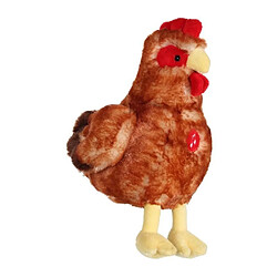 Peluche poule interactive - Rousse