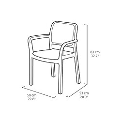 Avis Allibert by KETER - Chloe - lot de 6 fauteuils de jardin - en résine aspect rotin tressé...