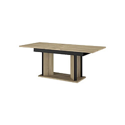 Parisot Table à manger rectangulaire - Chêne / noir pas cher