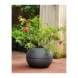 RIVIERA - pot de fleurs Boule - D40 - gris