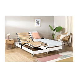 WEBED Ensemble relaxation matelas + sommiers électriques 2x80x200 - Mousse - Ferme - TALCA Fab...