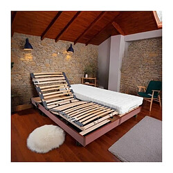 WEBED Ensemble relaxation matelas + sommiers électriques 2x90x200 - Mousse - Ferme - TALCA Fab...