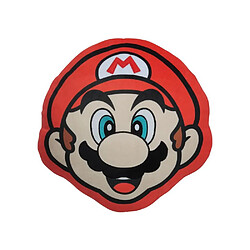 Ss Marque Coussin 3D - MARIO BROS - Visage Mario - Microfibre - 40 cm