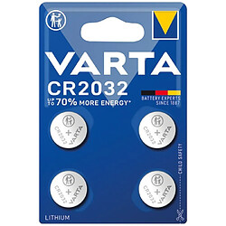 PILE ELECTRONIQUE LITHIUM CR2032 X 4 VARTA - 6032 101 404