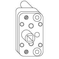 Renvoi de fouillot entraxe 13,5mm douille 13mm FERCO G 20543 03 0 0