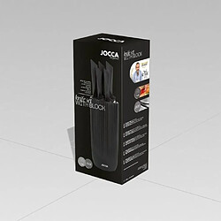 Ensemble de 5 couteaux - JOCCA - Bloc en polypropylène - Noir