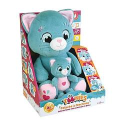 Acheter Jemini Peluche interactive chat maman et bébé - Bleu