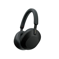 Casque Arceau réduction active du bruit sans fil Sony WH1000XM5SA Bluetooth avec étui souple Noir