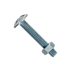 Boulon poelier tête bombée - M6x50 Boulon poelier - Tête bombée - Filetage partiel - Métrique M6