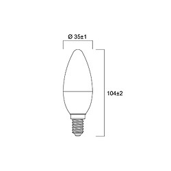 Ampoule flamme TOLEDO 4,5W 470lm 827 E14 nouveau modèle SYLVANIA 0029607
