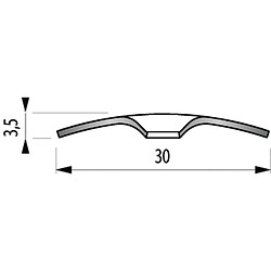 Bande seuil inox à vis 0,83mm DINAC 2013010