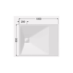 Receveur ONYX blanc 900 X 900 mm AKW 12821WH CH