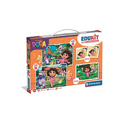 Clementoni Edukit 4 en 1 Dora l'exploratrice jeu éducatif