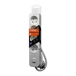 Multiprise - QUARX - 4 prises - Avec interrupteur, câble 3m