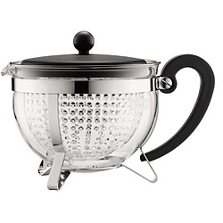 Théière - BODUM - Chamboard - Passoire en plastique - 1,3 L - Noire