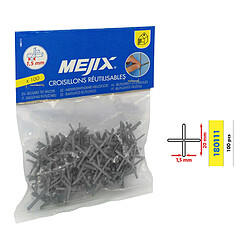 Croisillons ECO 1.5/2/3/4/5mm MEJIX - réutilisables - 100 pièces/Taille:5 mm