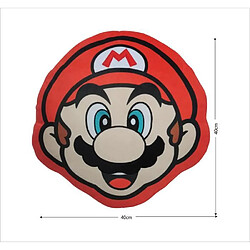 Acheter Coussin 3D - MARIO BROS - Visage de Mario - Microfibre - 40 cm