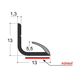 Joint d étanchéité pour cadres de porte jeux de 3 à 5 mm JOINT DUAL F3 22