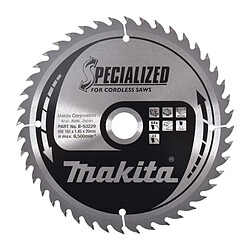 Lames Carbure Specialized pour Bois, pour scies circulaires à batterie MAKITA/Taille:Ø165 mm x 44 Dents Lames Carbure Specialized pour Bois, pour scies circulaires à batterie MAKITA/Taille: 165 mm x 44 Dents
