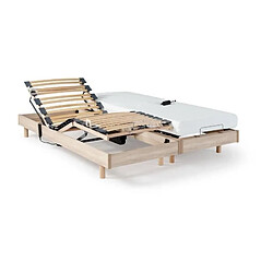 WEBED Ensemble relaxation matelas + sommiers électriques 2x70x190cm - Mousse - Ferme - TALCA F...