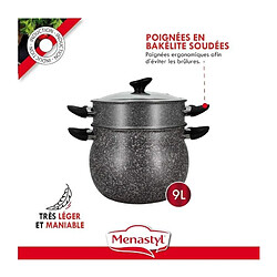 Avis MENASTYL Couscoussier - Aluminium - 9 Litres - Compatible avec Tous les Feux, y compris Induction