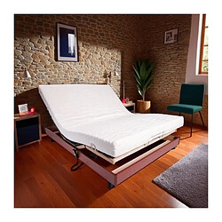 WEBED Ensemble relaxation matelas + sommier électrique 140x190 - Mousse - Ferme - TALCA Fabric...