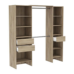 Acheter DEMEYERE Miami extensible - Chêne Kronberg marron - Dressing ouvert 2 colonnes