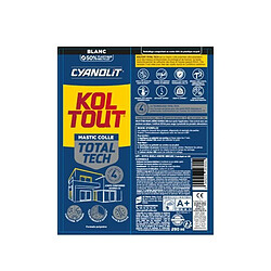 Cyanolit Colle fixation étanchéité cartouche - Blanc pas cher
