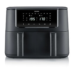Friteuse a air chaud - SEVERIN - Airfryer FR2463 - Capacité 8 L - Double cuve - 10 programmes - 2600 W
